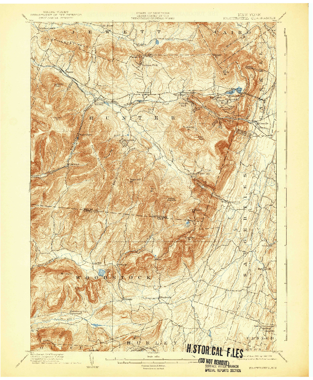 USGS 1:62500-SCALE QUADRANGLE FOR KAATERSKILL, NY 1903