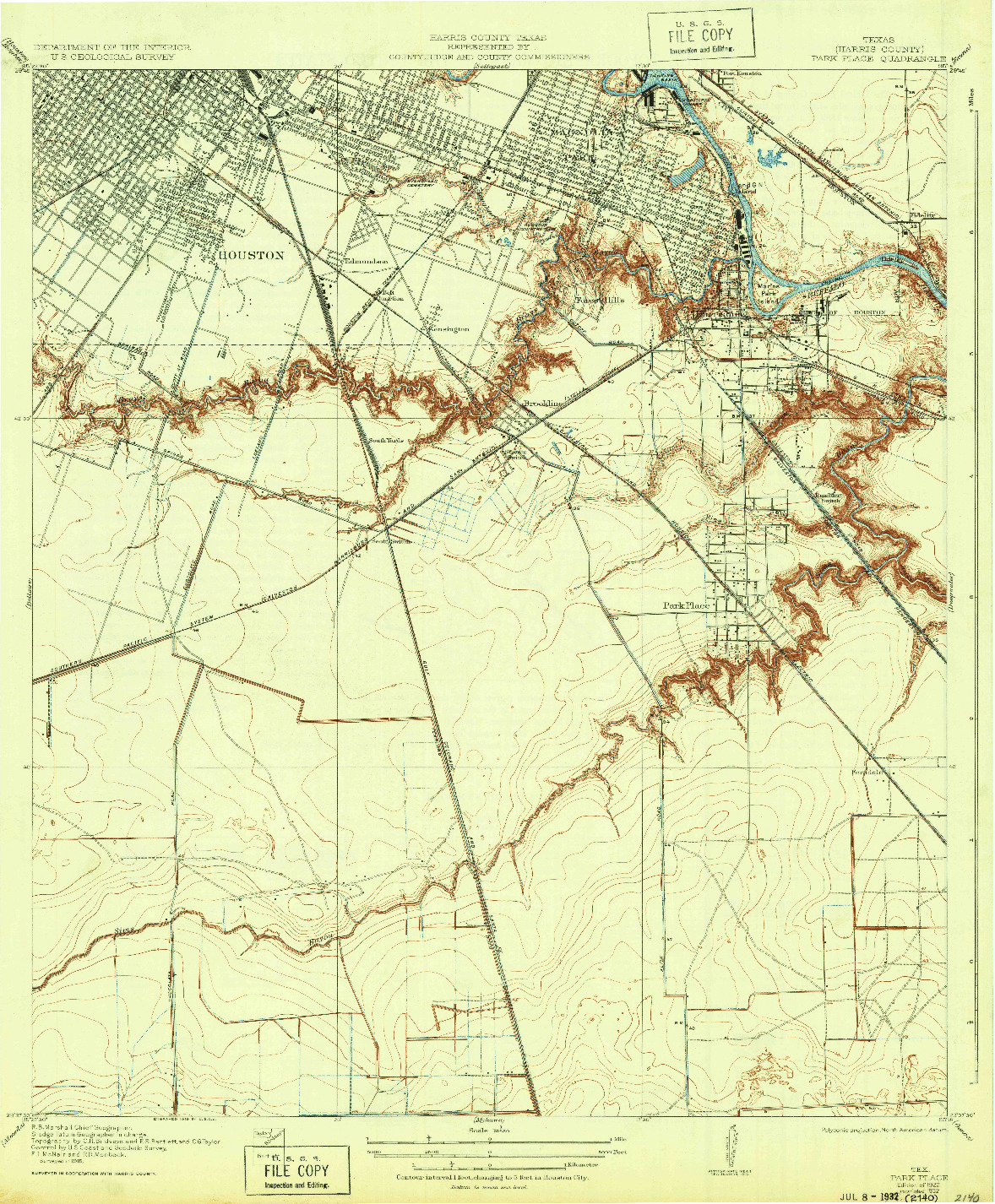 USGS 1:31680-SCALE QUADRANGLE FOR PARK PLACE, TX 1922