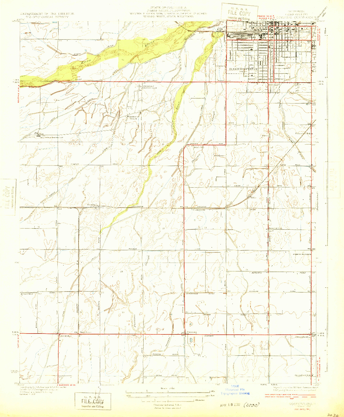 USGS 1:31680-SCALE QUADRANGLE FOR GOSFORD, CA 1932