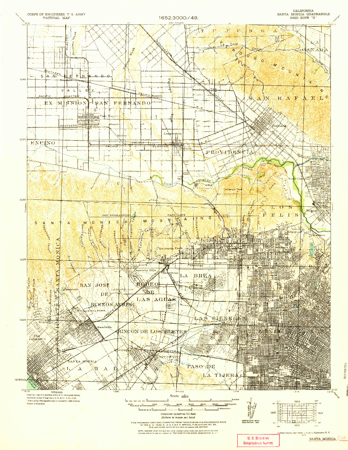 USGS 1:62500-SCALE QUADRANGLE FOR SANTA MONICA, CA 1921