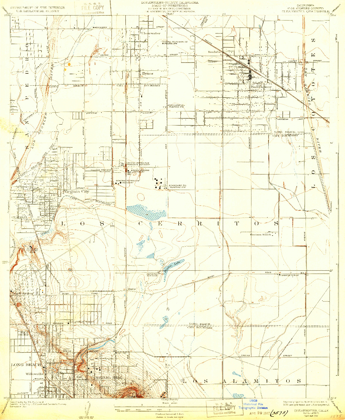 USGS 1:24000-SCALE QUADRANGLE FOR CLEARWATER, CA 1925