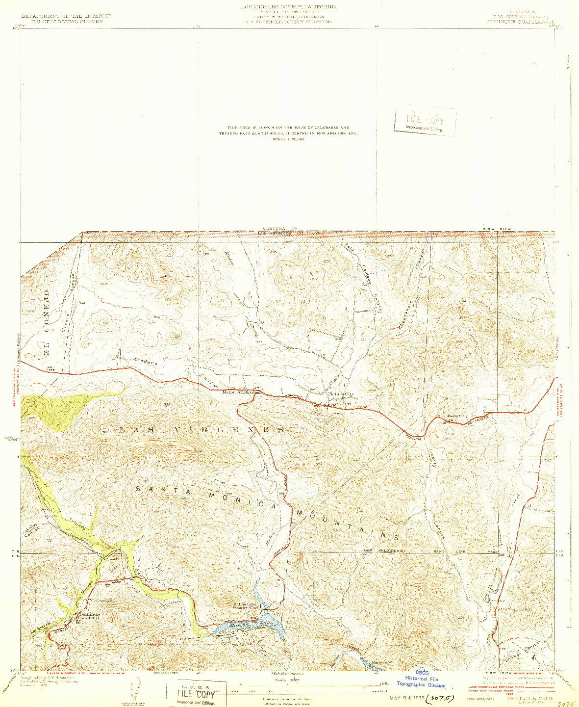 USGS 1:24000-SCALE QUADRANGLE FOR SEMINOLE, CA 1932