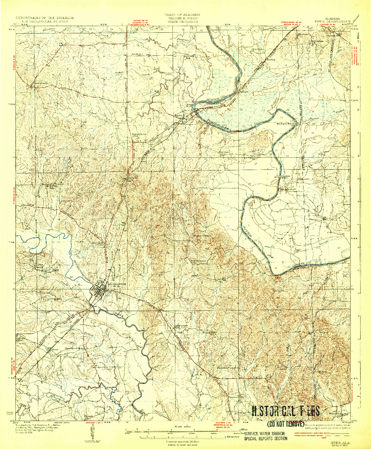 USGS 1:62500-SCALE QUADRANGLE FOR EPES, AL 1932