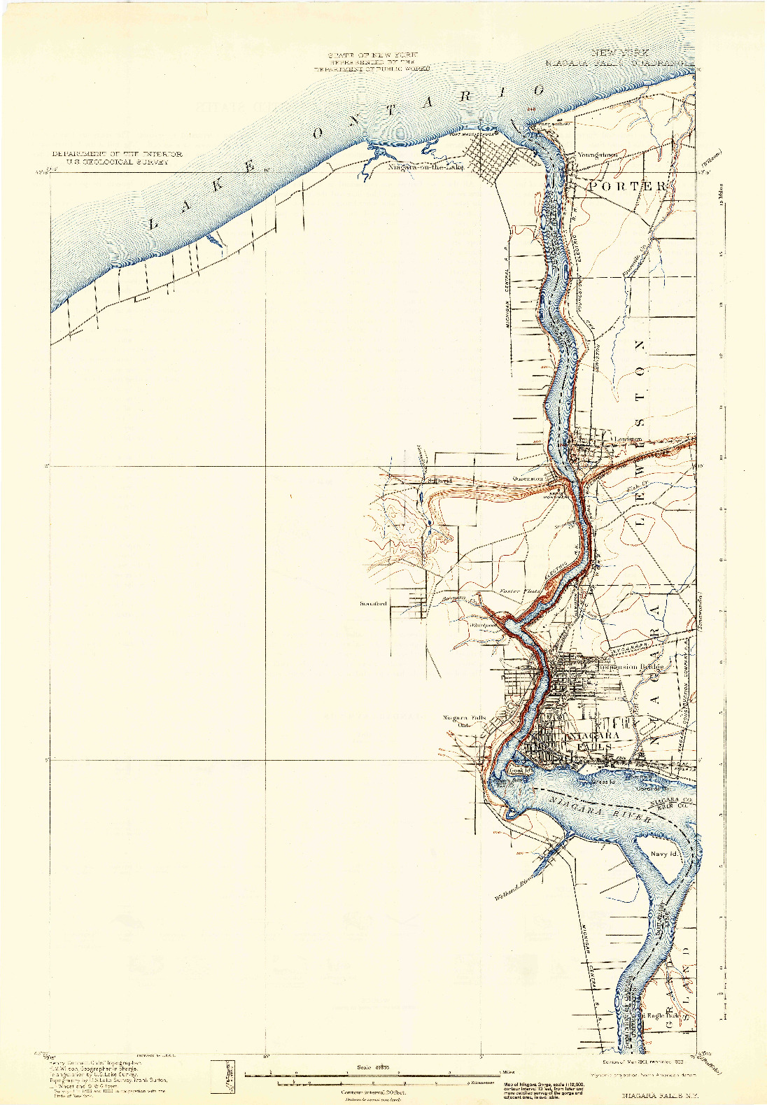 USGS 1:62500-SCALE QUADRANGLE FOR NIAGARA FALLS, NY 1901