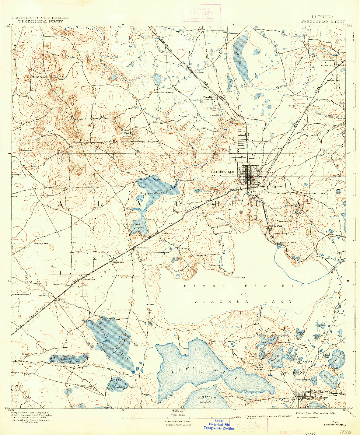 USGS 1:62500-SCALE QUADRANGLE FOR ARREDONDO, FL 1894