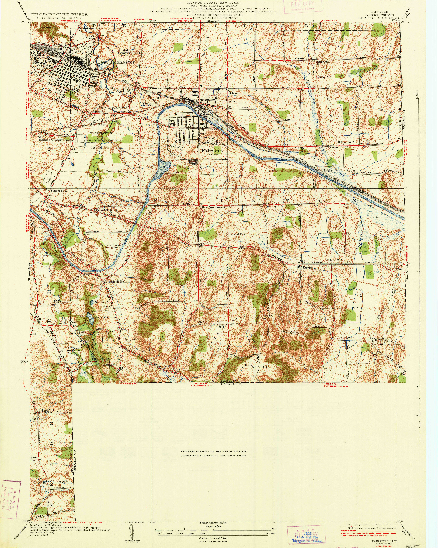 USGS 1:24000-SCALE QUADRANGLE FOR FAIRPORT, NY 1934