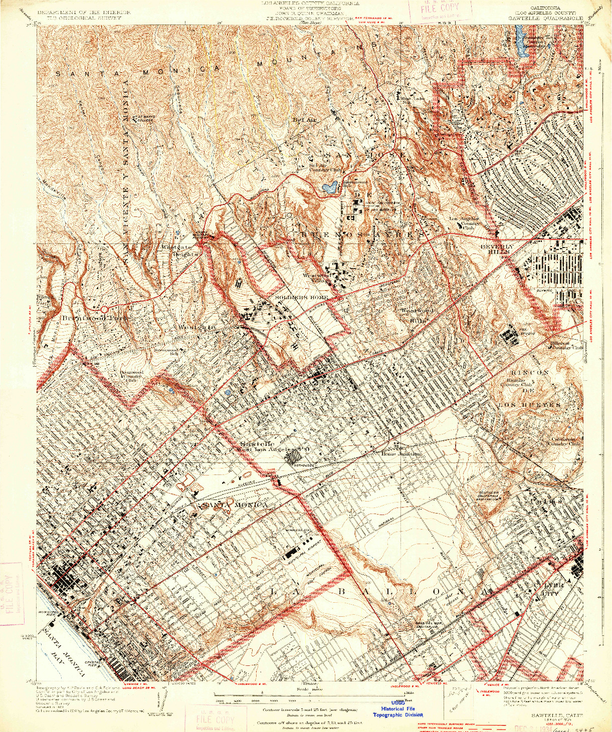 USGS 1:24000-SCALE QUADRANGLE FOR SAWTELLE, CA 1934