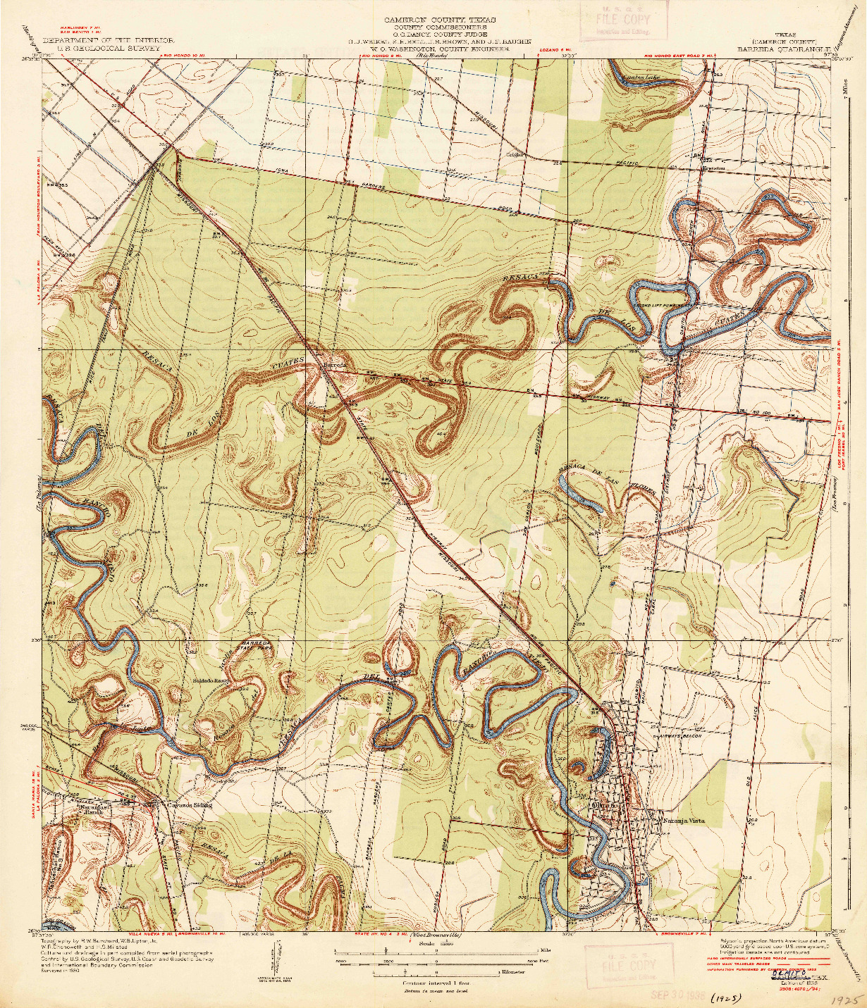 USGS 1:31680-SCALE QUADRANGLE FOR OLMITO, TX 1936
