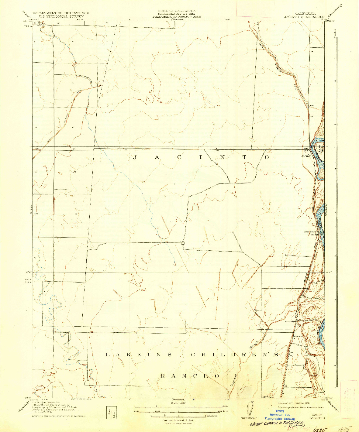 USGS 1:31680-SCALE QUADRANGLE FOR JACINTO, CA 1917