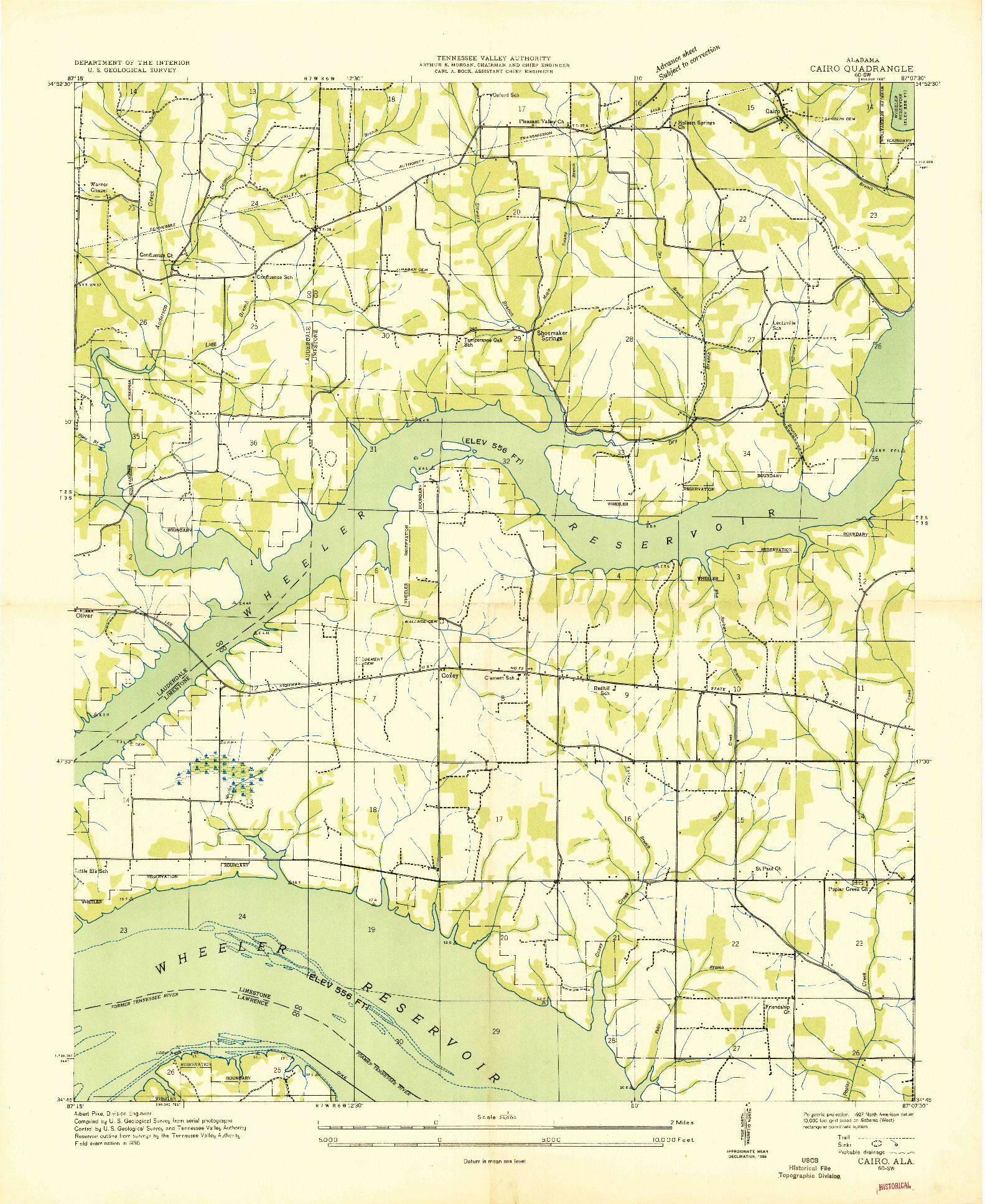 USGS 1:24000-SCALE QUADRANGLE FOR CAIRO, AL 1936