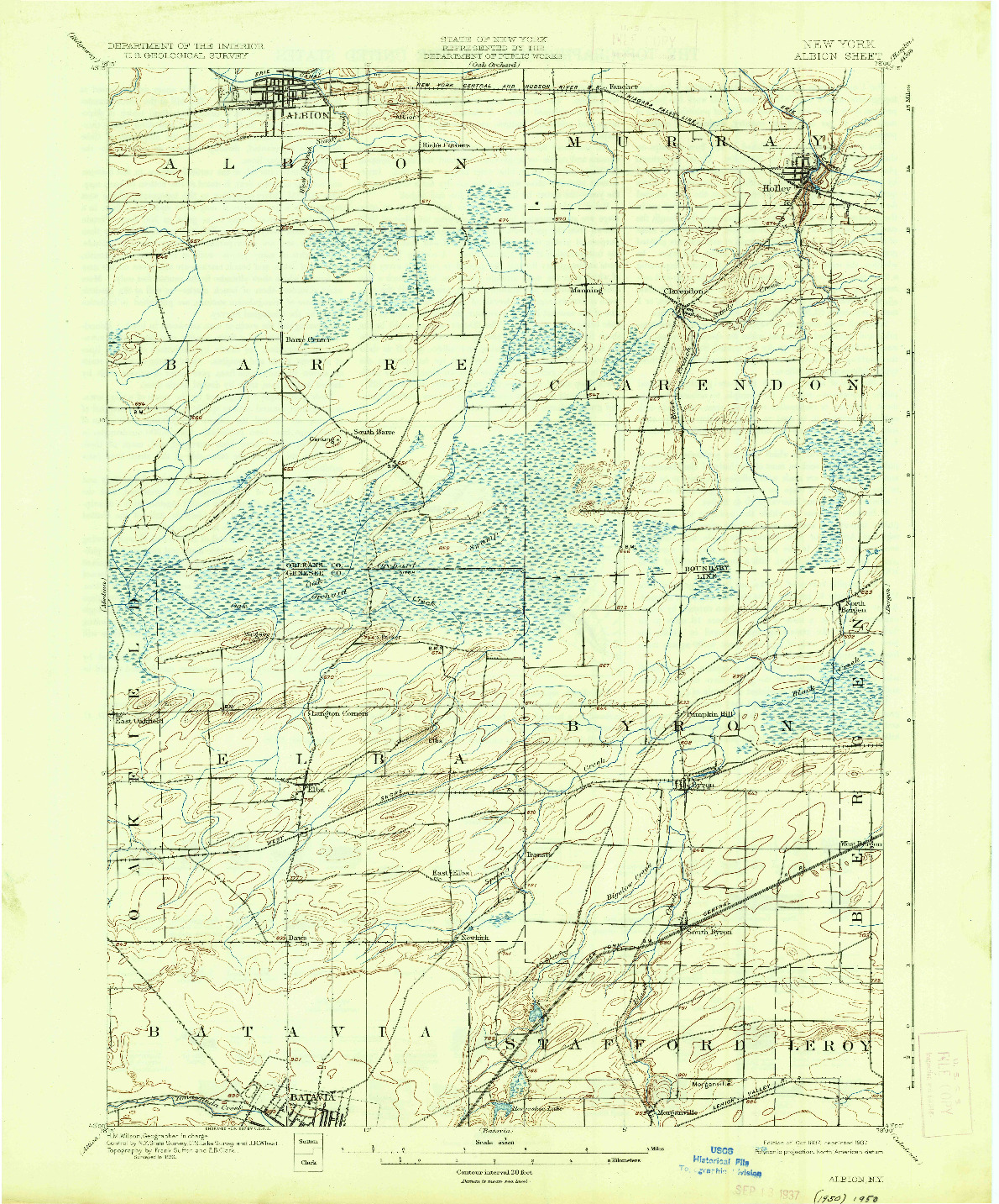 USGS 1:62500-SCALE QUADRANGLE FOR ALBION, NY 1897