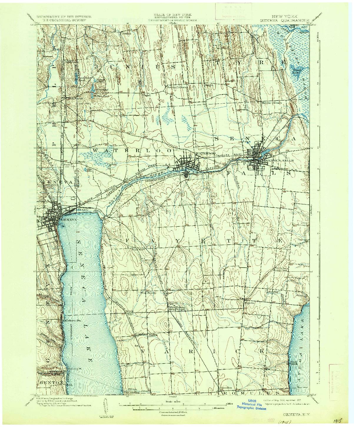 USGS 1:62500-SCALE QUADRANGLE FOR GENEVA, NY 1902