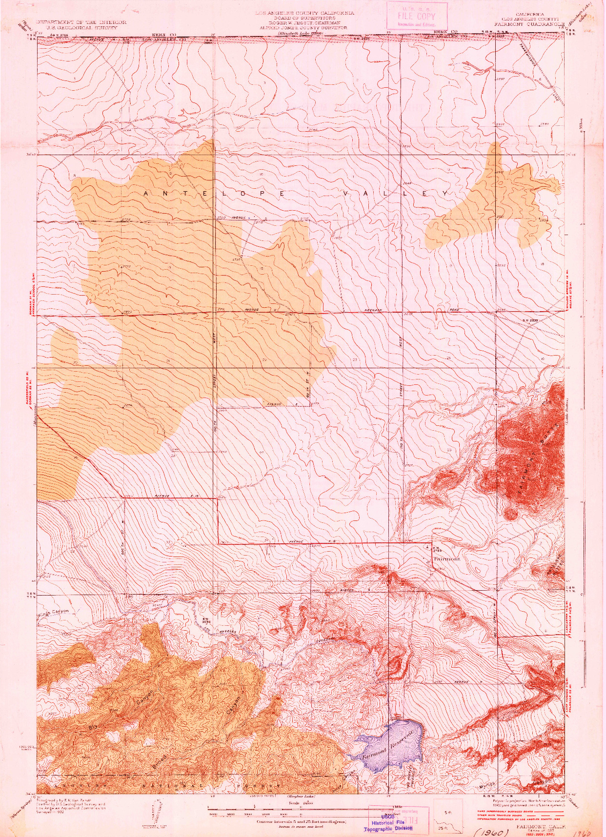 USGS 1:24000-SCALE QUADRANGLE FOR FAIRMONT, CA 1937