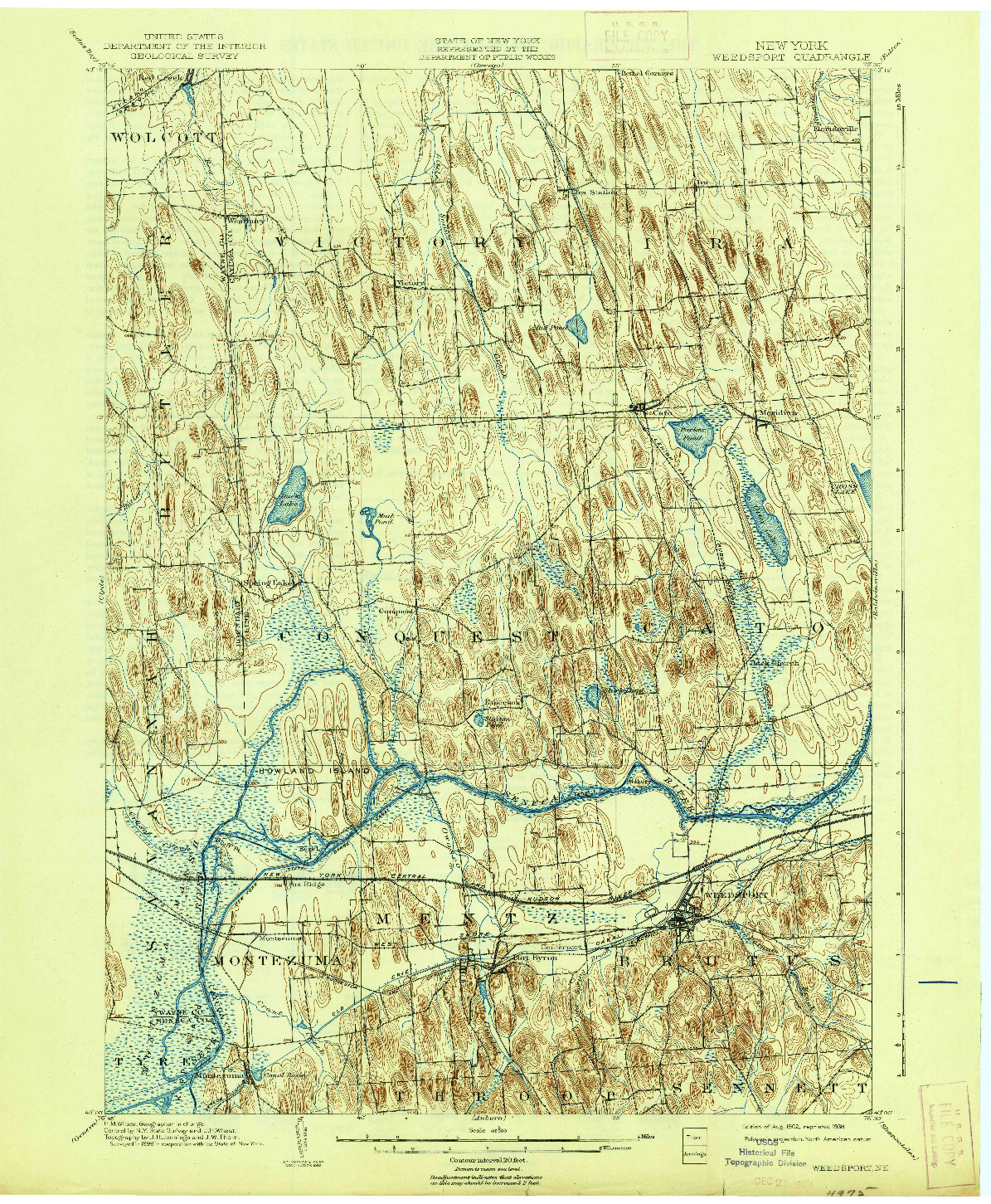 USGS 1:62500-SCALE QUADRANGLE FOR WEEDSPORT, NY 1902