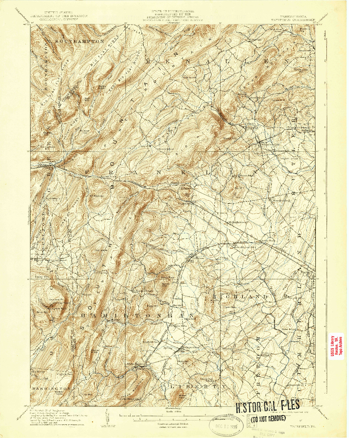 USGS 1:62500-SCALE QUADRANGLE FOR FAIRVIEW, PA 1909