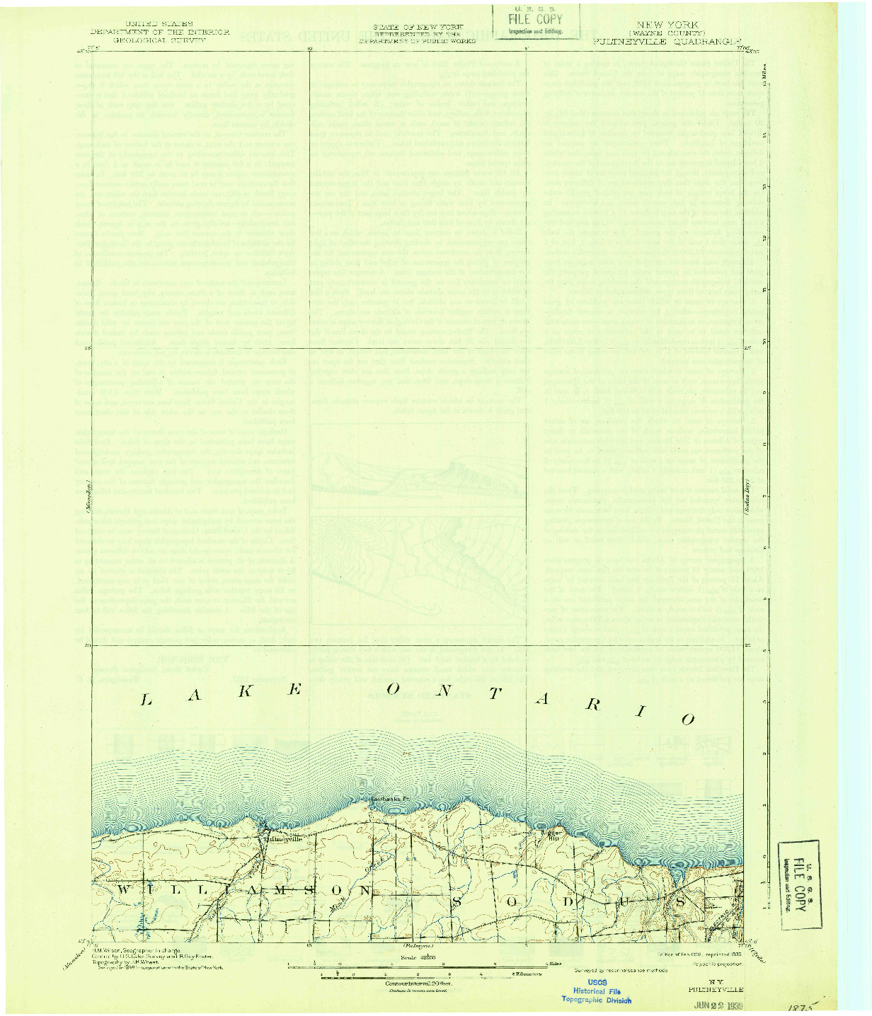 USGS 1:62500-SCALE QUADRANGLE FOR PULTNEYVILLE, NY 1902