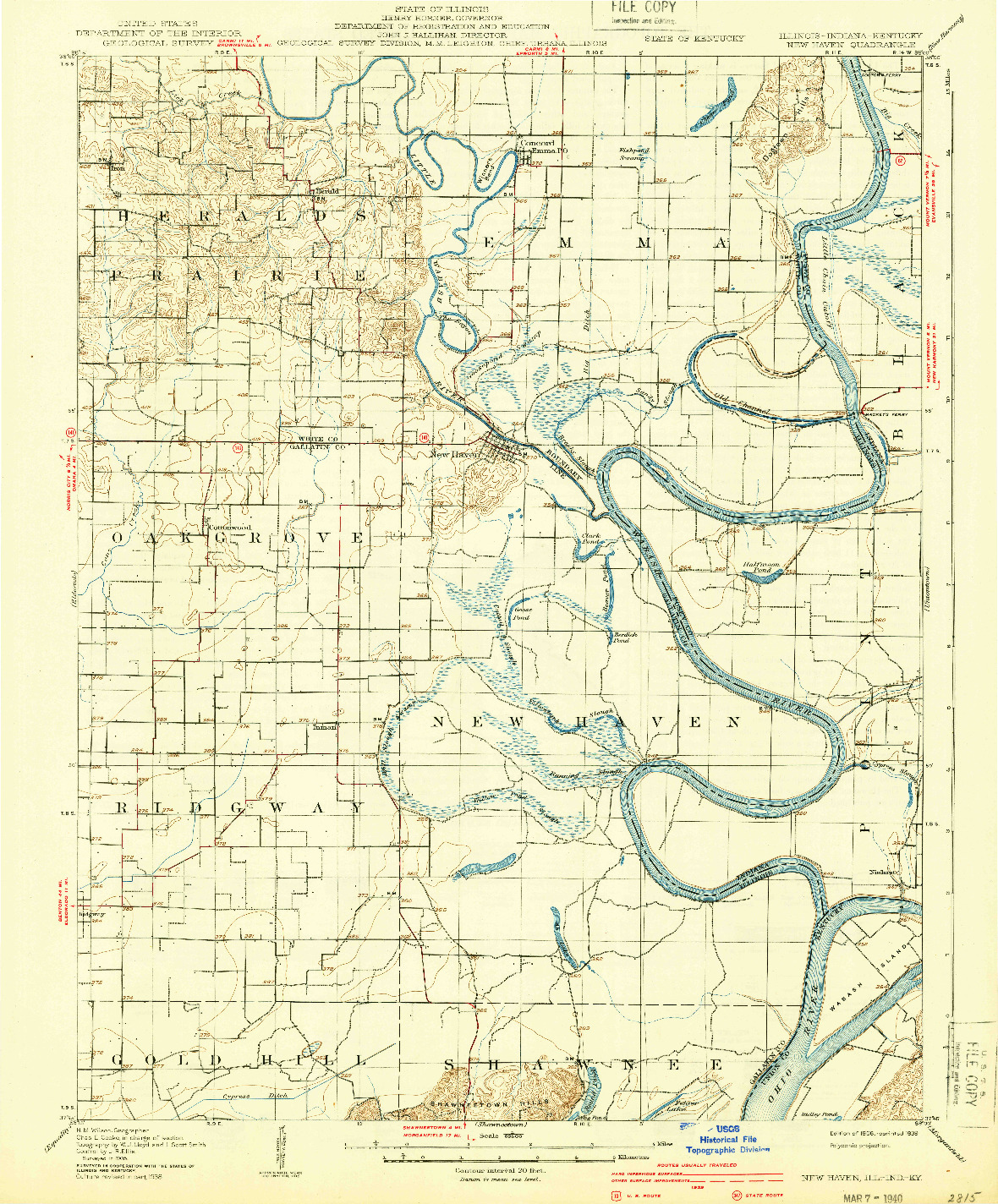 USGS 1:62500-SCALE QUADRANGLE FOR NEW HAVEN, IL 1906