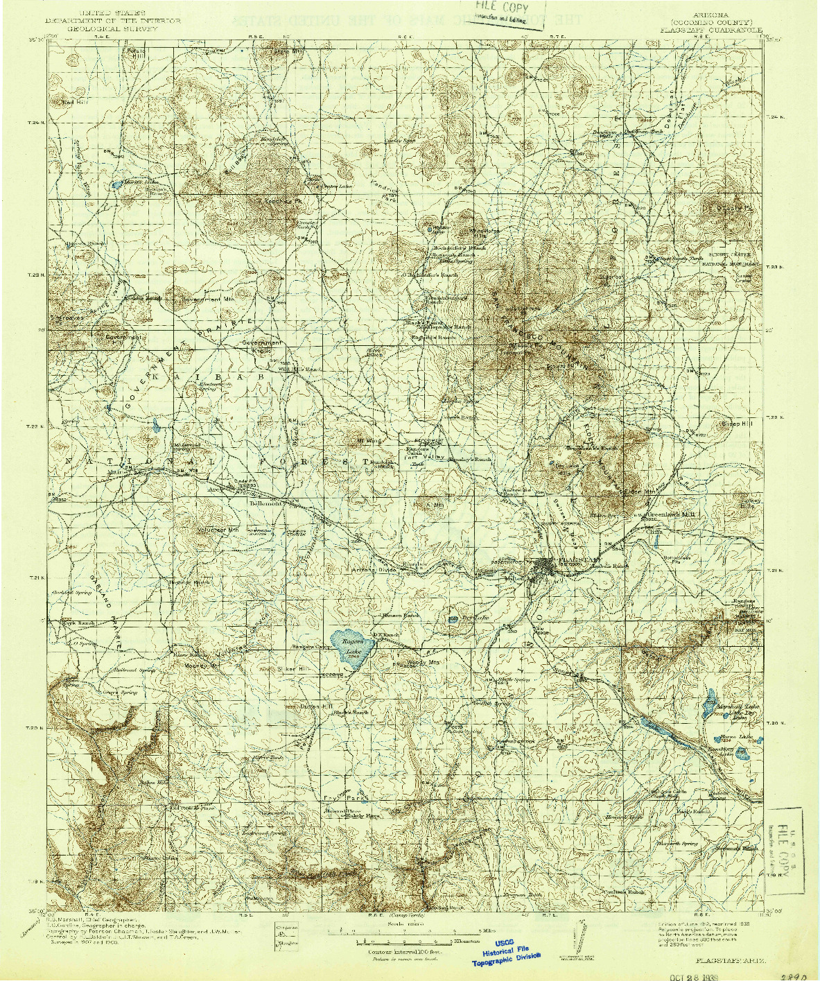 USGS 1:125000-SCALE QUADRANGLE FOR FLAGSTAFF, AZ 1912