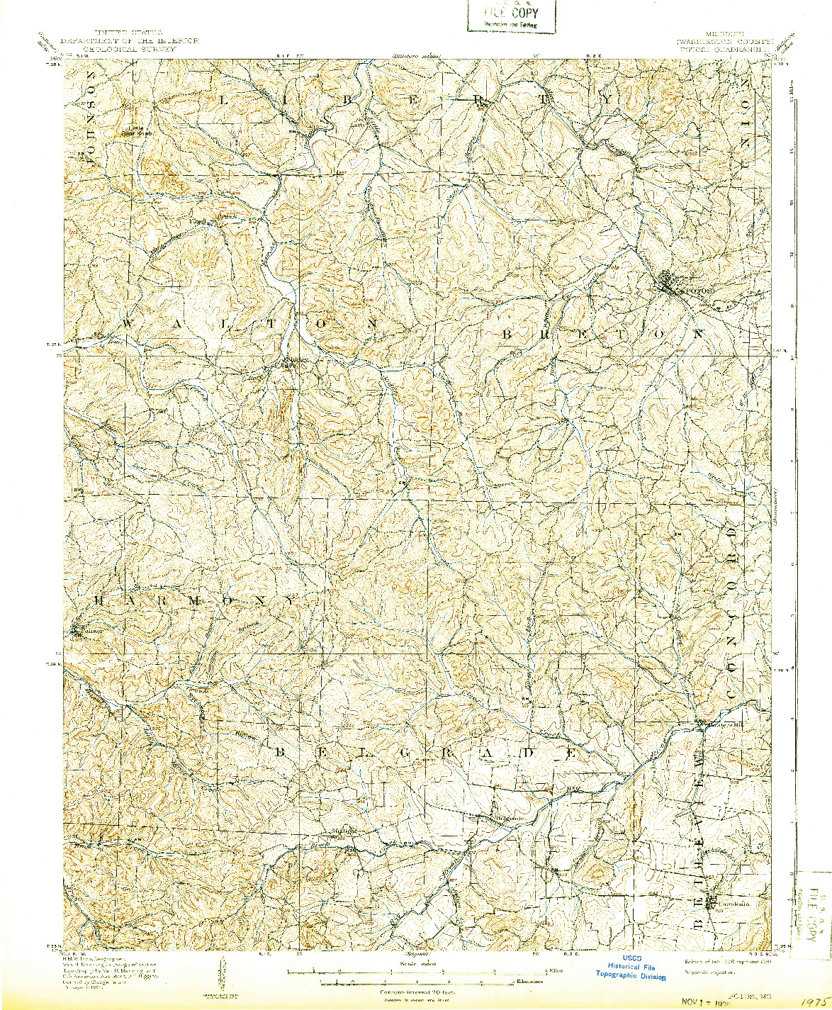USGS 1:62500-SCALE QUADRANGLE FOR POTOSI, MO 1906