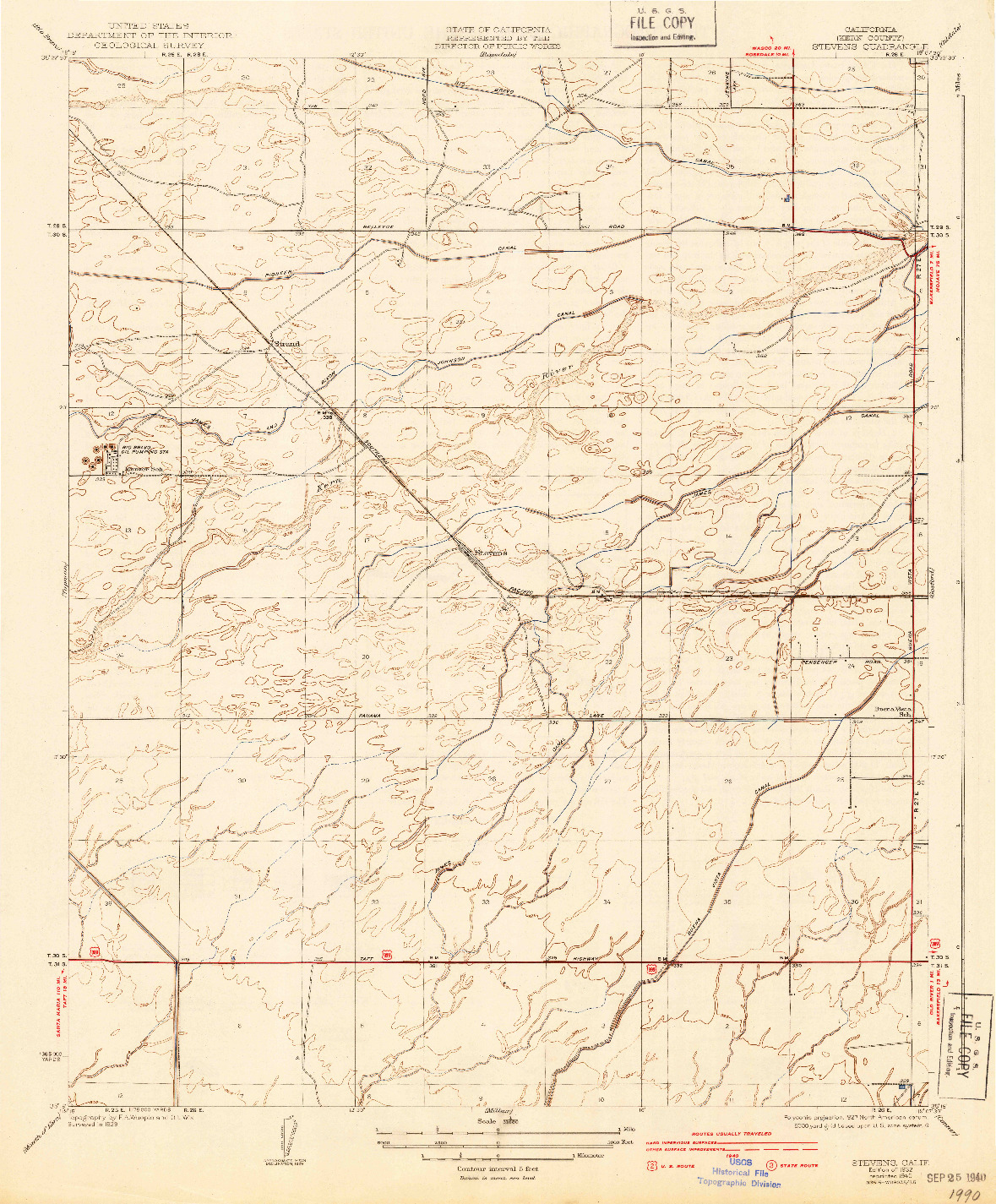 USGS 1:31680-SCALE QUADRANGLE FOR STEVENS, CA 1932