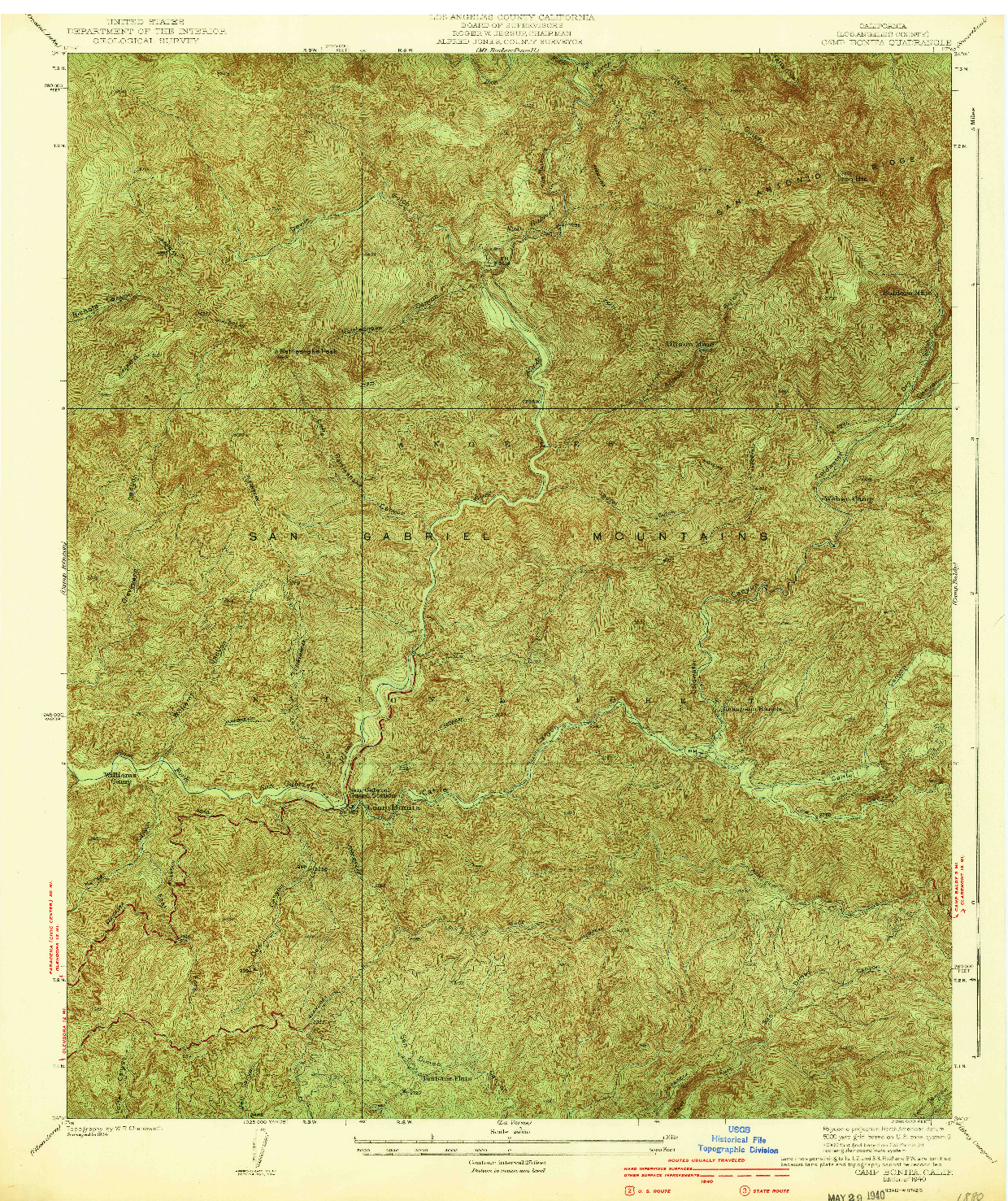USGS 1:24000-SCALE QUADRANGLE FOR CAMP BONITA, CA 1940