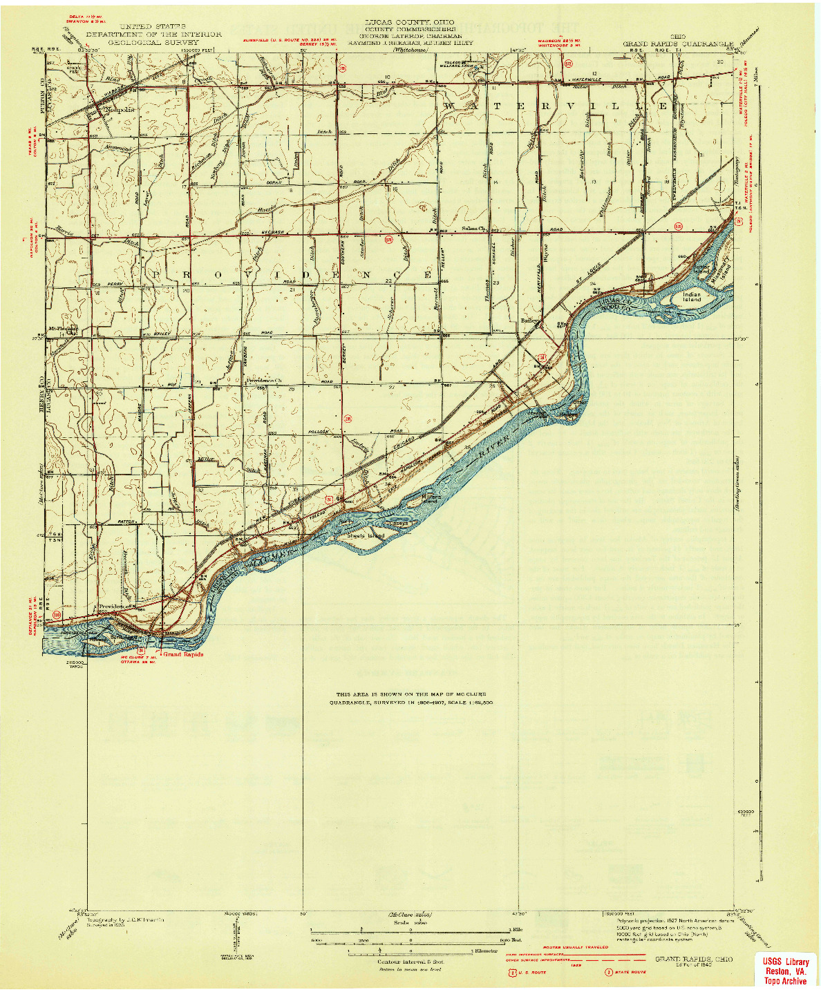 USGS 1:31680-SCALE QUADRANGLE FOR GRAND RAPIDS, OH 1940