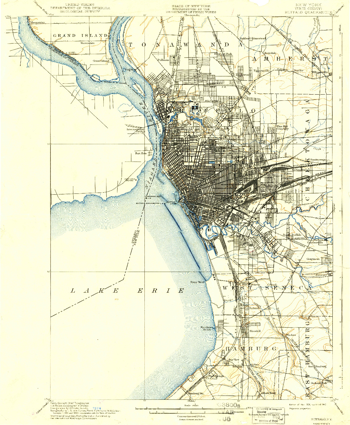 USGS 1:62500-SCALE QUADRANGLE FOR BUFFALO, NY 1901