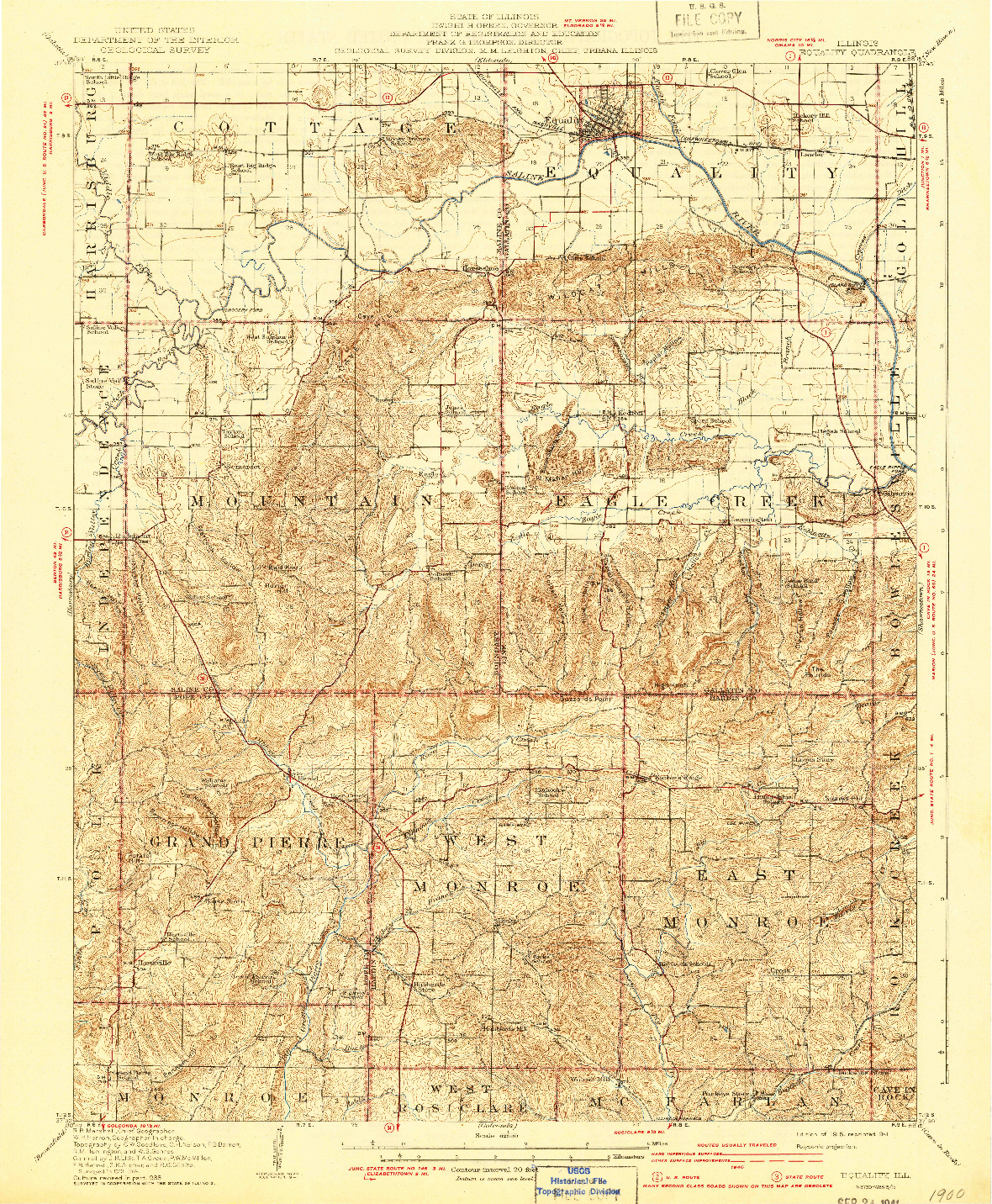 USGS 1:62500-SCALE QUADRANGLE FOR EQUALITY, IL 1916