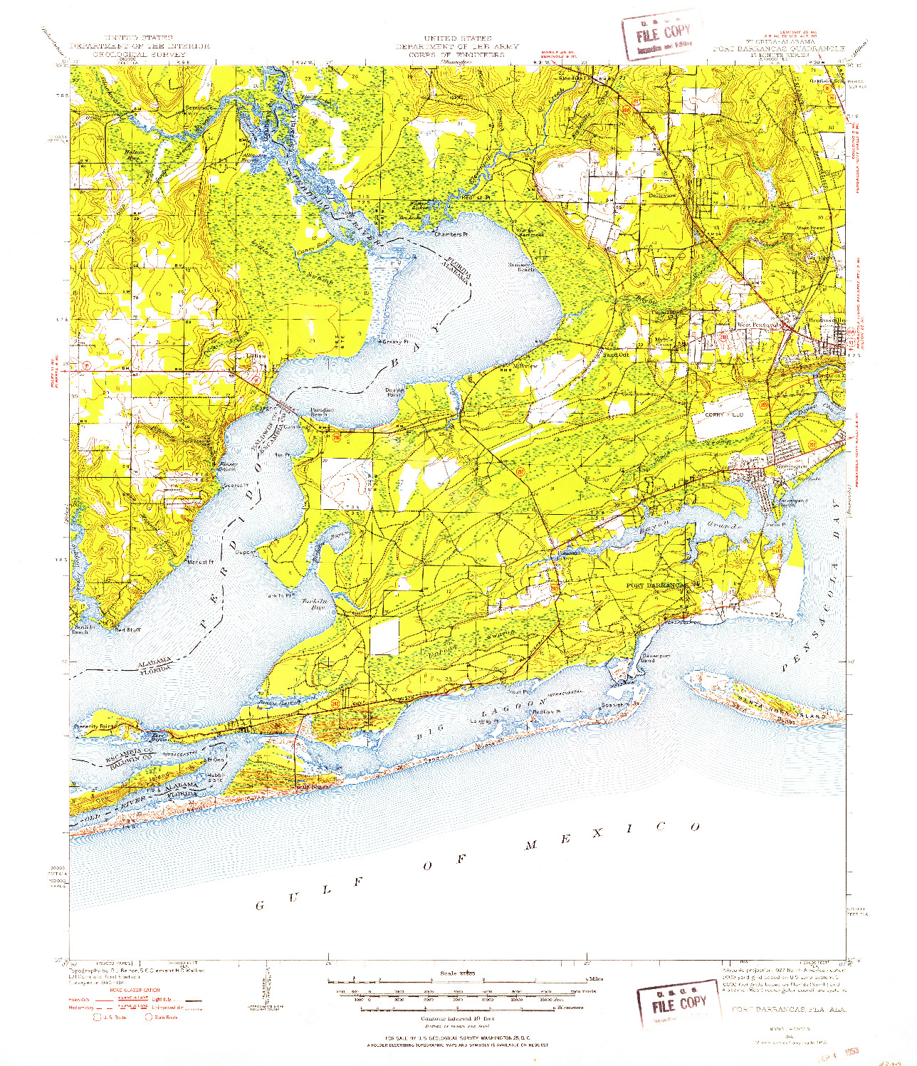 USGS 1:62500-SCALE QUADRANGLE FOR FORT BARRANCAS, FL 1941