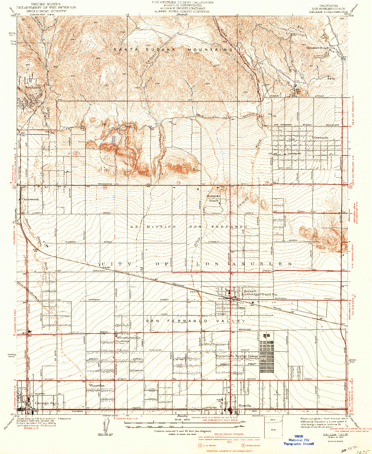USGS 1:24000-SCALE QUADRANGLE FOR ZELZAH, CA 1941