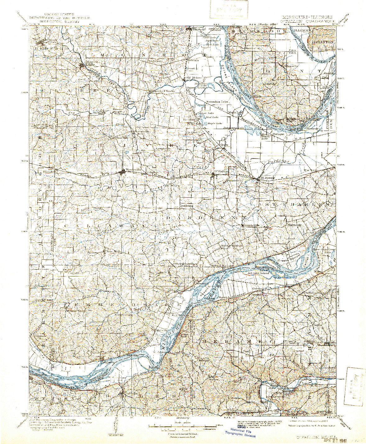 USGS 1:125000-SCALE QUADRANGLE FOR O'FALLON, MO 1903