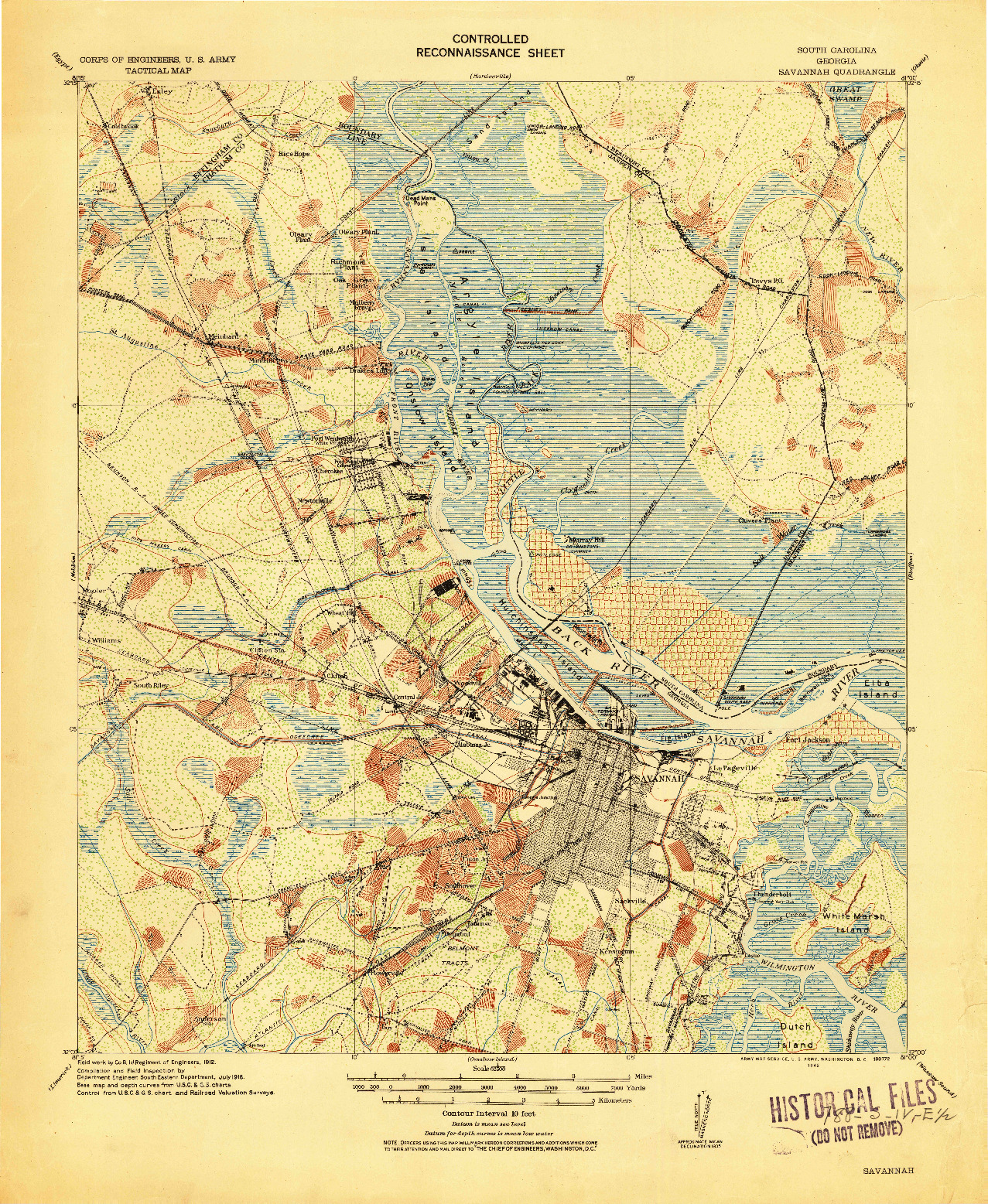 USGS 1:62500-SCALE QUADRANGLE FOR SAVANNAH, SC 1942