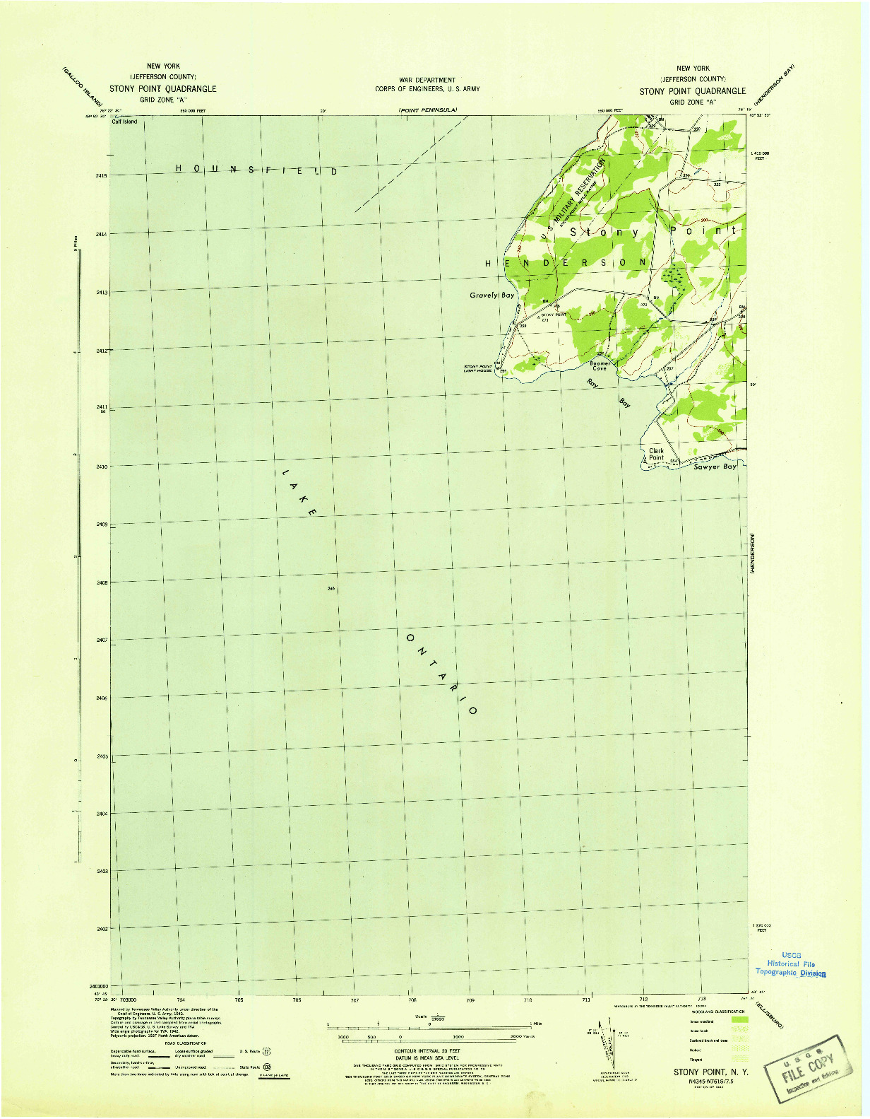 USGS 1:31680-SCALE QUADRANGLE FOR STONY POINT, NY 1942