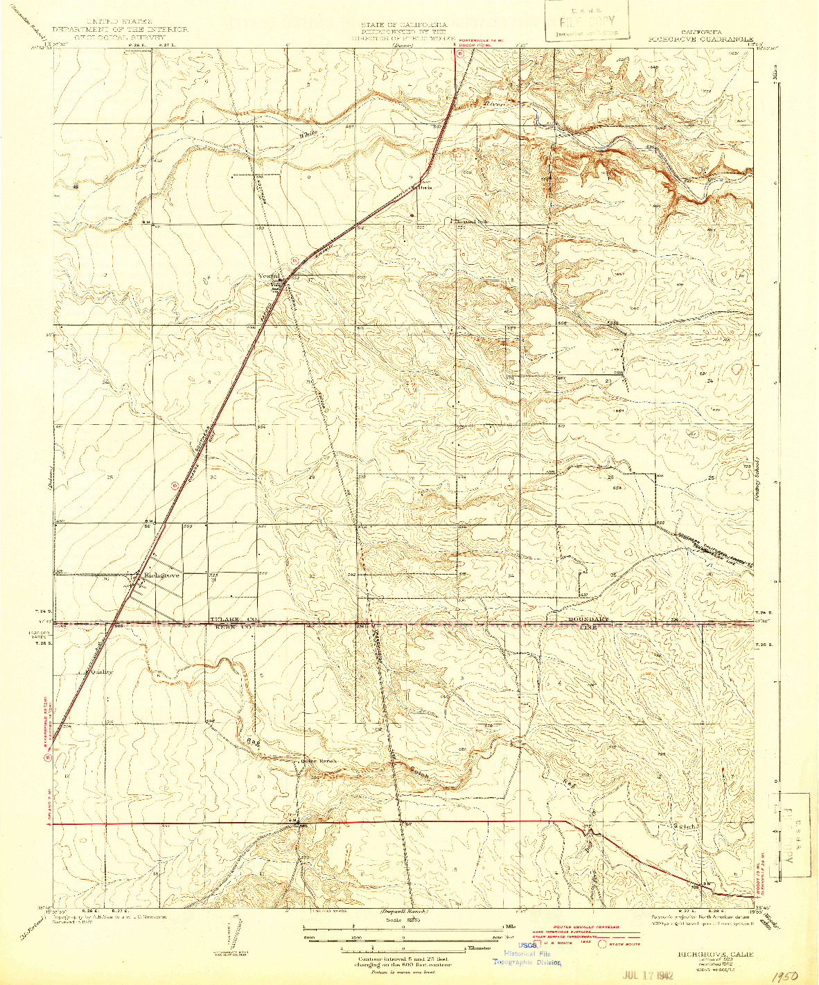 USGS 1:31680-SCALE QUADRANGLE FOR RICHGROVE, CA 1929