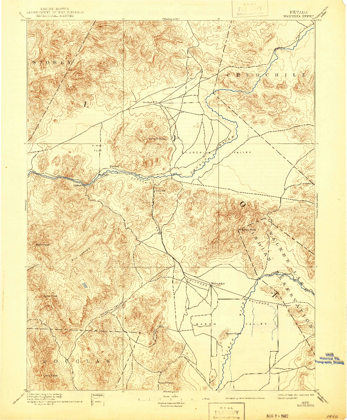 USGS 1:125000-SCALE QUADRANGLE FOR WABUSKA, NV 1894