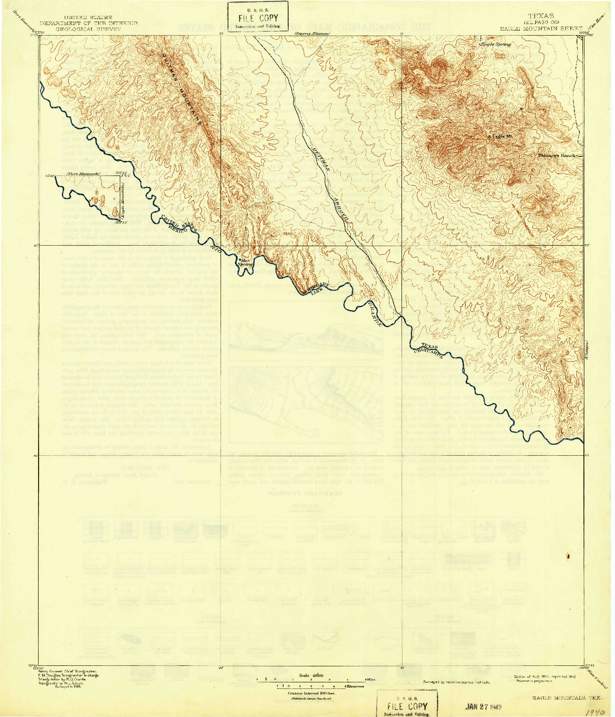 USGS 1:125000-SCALE QUADRANGLE FOR EAGLE MOUNTAIN, TX 1897