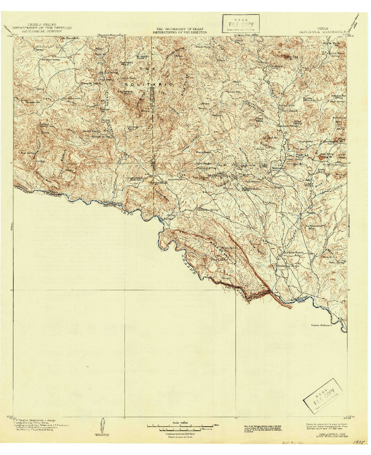 USGS 1:125000-SCALE QUADRANGLE FOR TERLINGUA, TX 1904