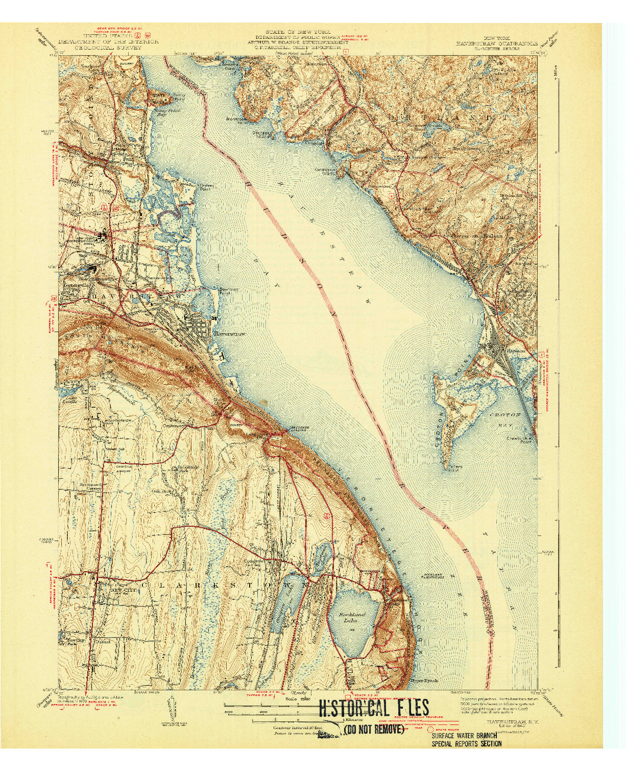 USGS 1:31680-SCALE QUADRANGLE FOR HAVERSTRAW, NY 1943