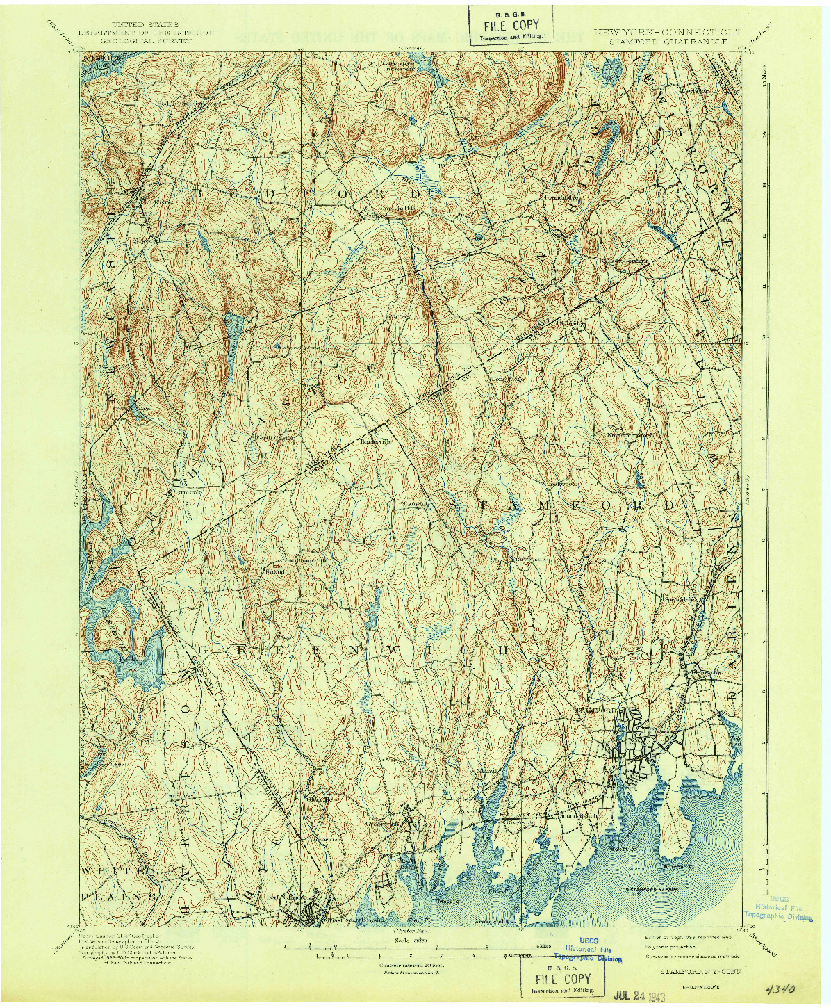 USGS 1:62500-SCALE QUADRANGLE FOR STAMFORD, NY 1899