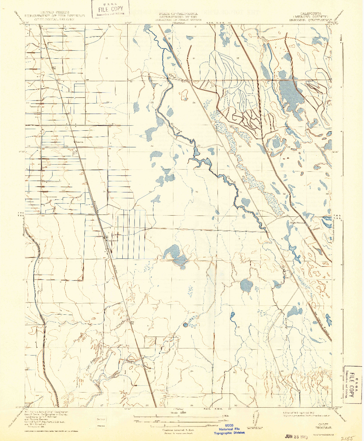 USGS 1:31680-SCALE QUADRANGLE FOR INGOMAR, CA 1919