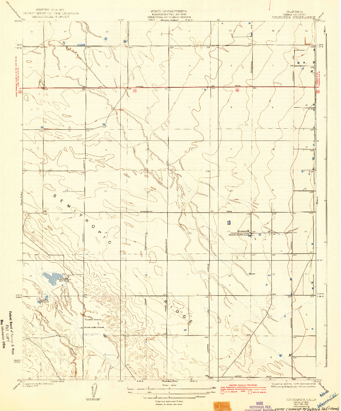 USGS 1:31680-SCALE QUADRANGLE FOR LEONARDS, CA 1930