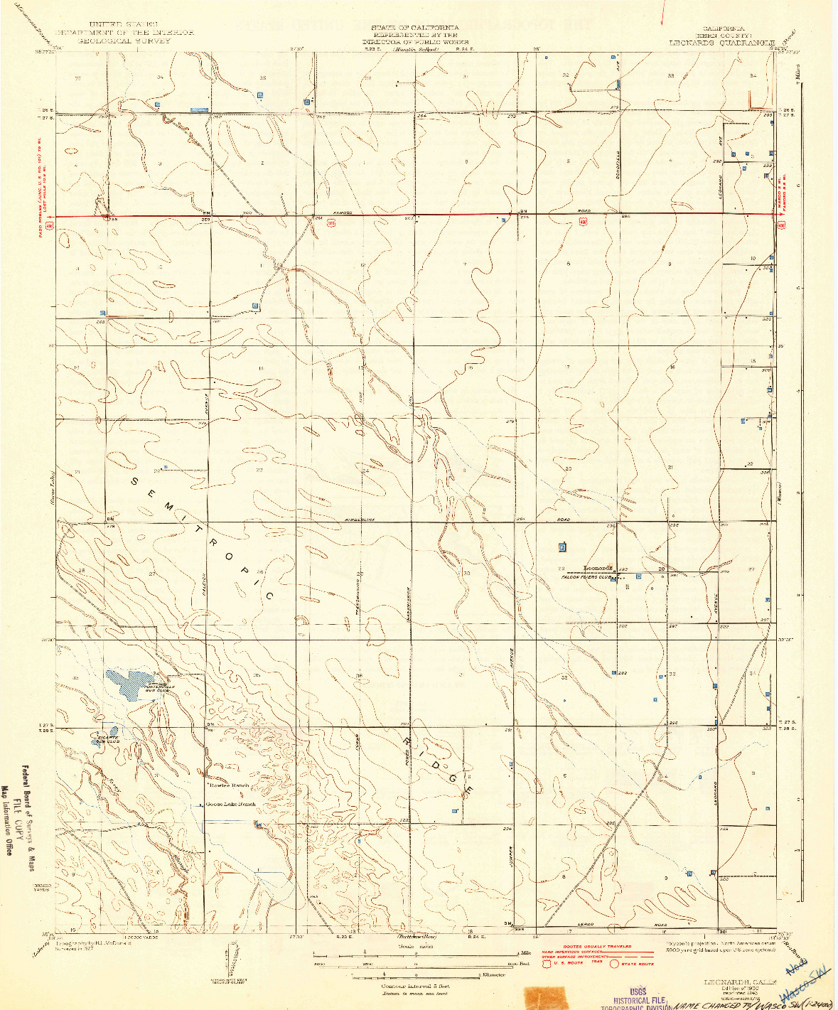 USGS 1:31680-SCALE QUADRANGLE FOR LEONARDS, CA 1930