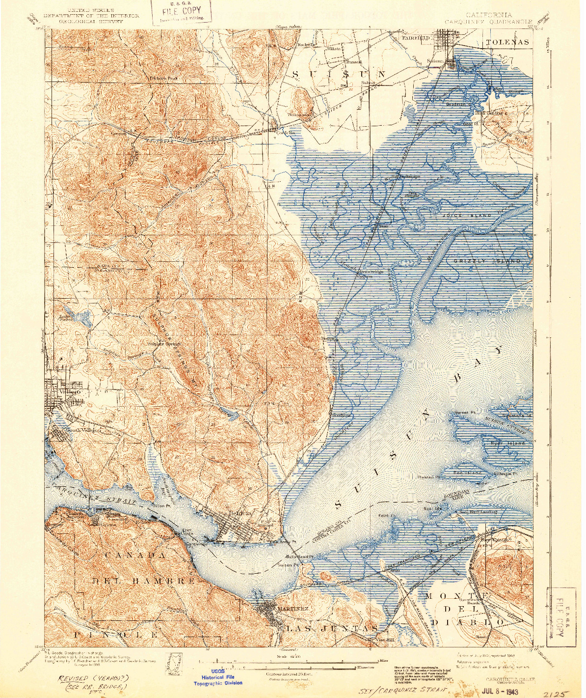 USGS 1:62500-SCALE QUADRANGLE FOR CARQUINEZ, CA 1901