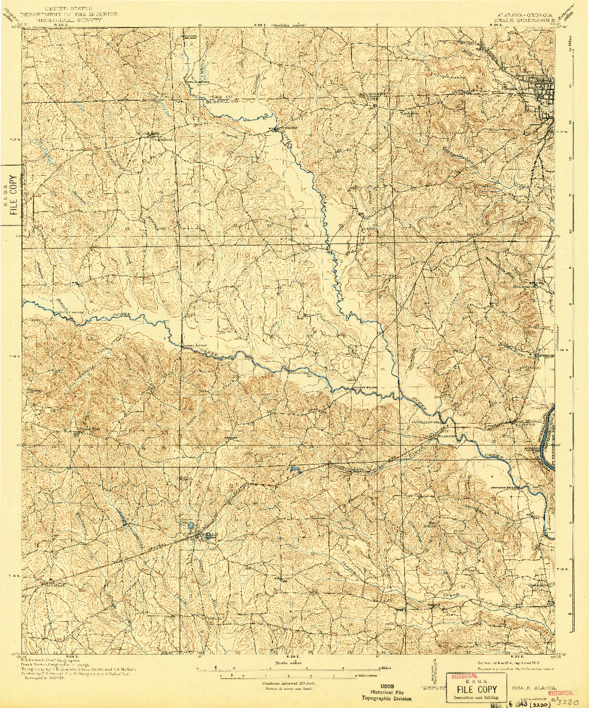 USGS 1:62500-SCALE QUADRANGLE FOR SEALE, AL 1914