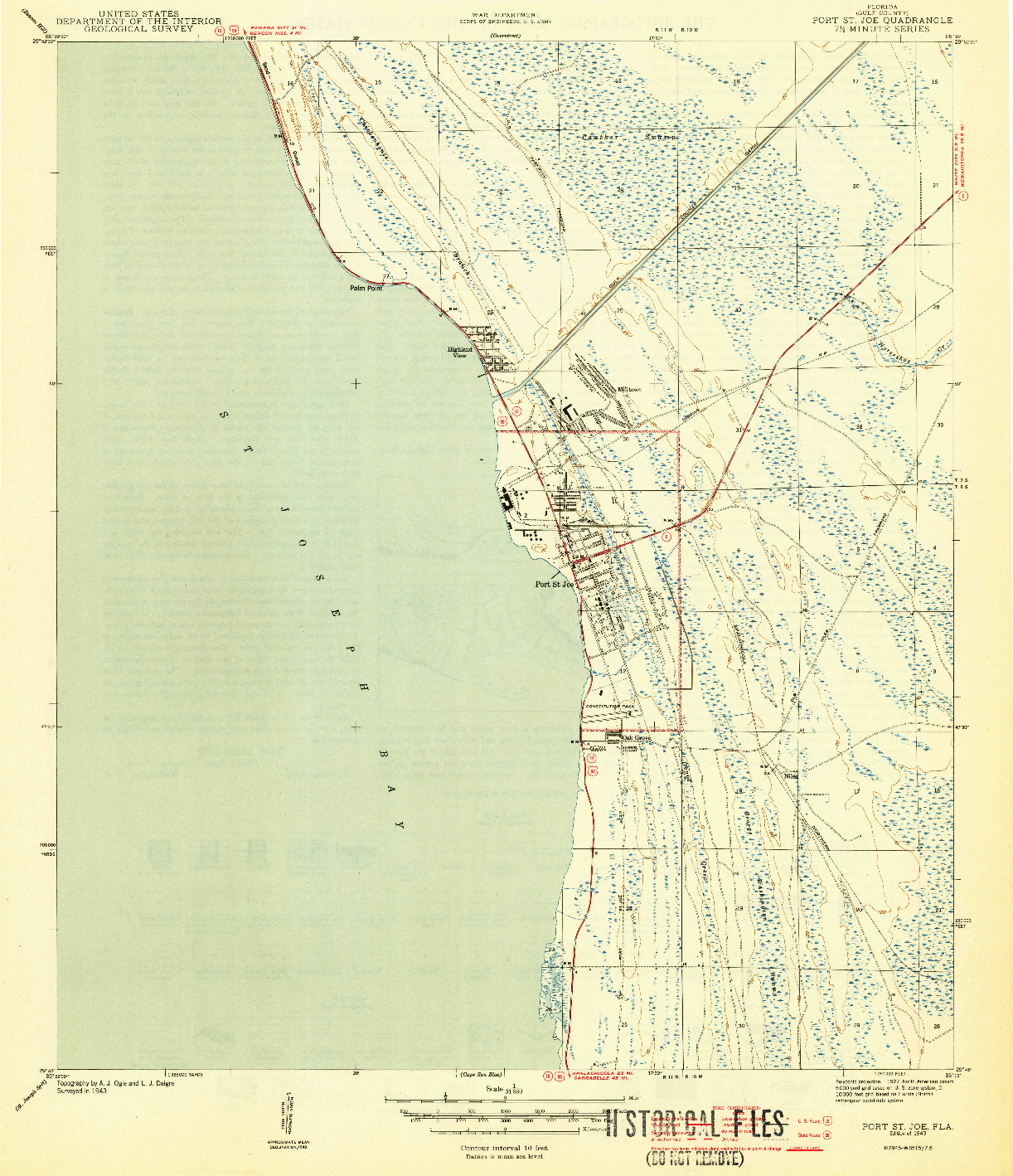 USGS 1:31680-SCALE QUADRANGLE FOR PORT ST. JOE, FL 1943