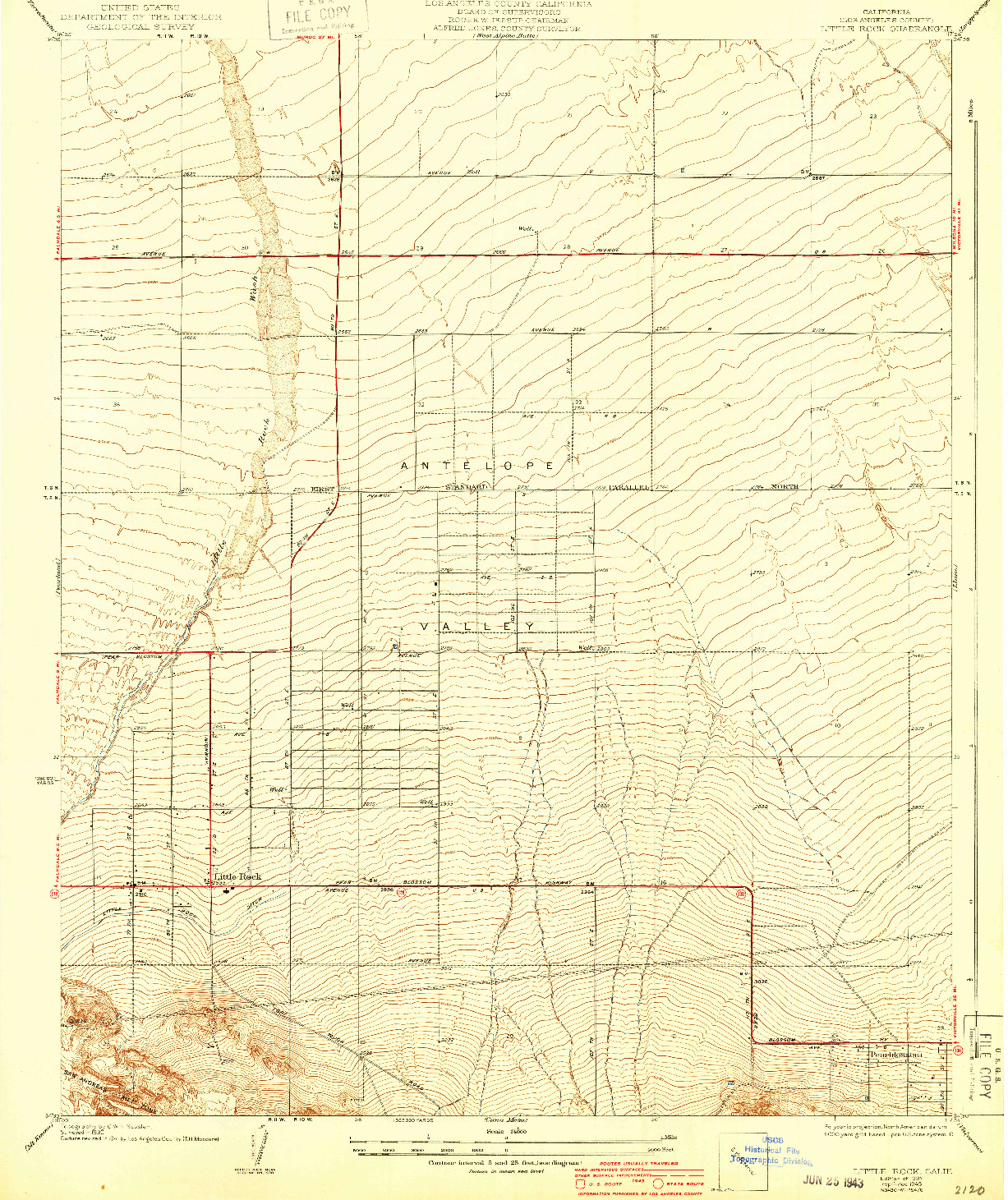 USGS 1:24000-SCALE QUADRANGLE FOR LITTLE ROCK, CA 1934