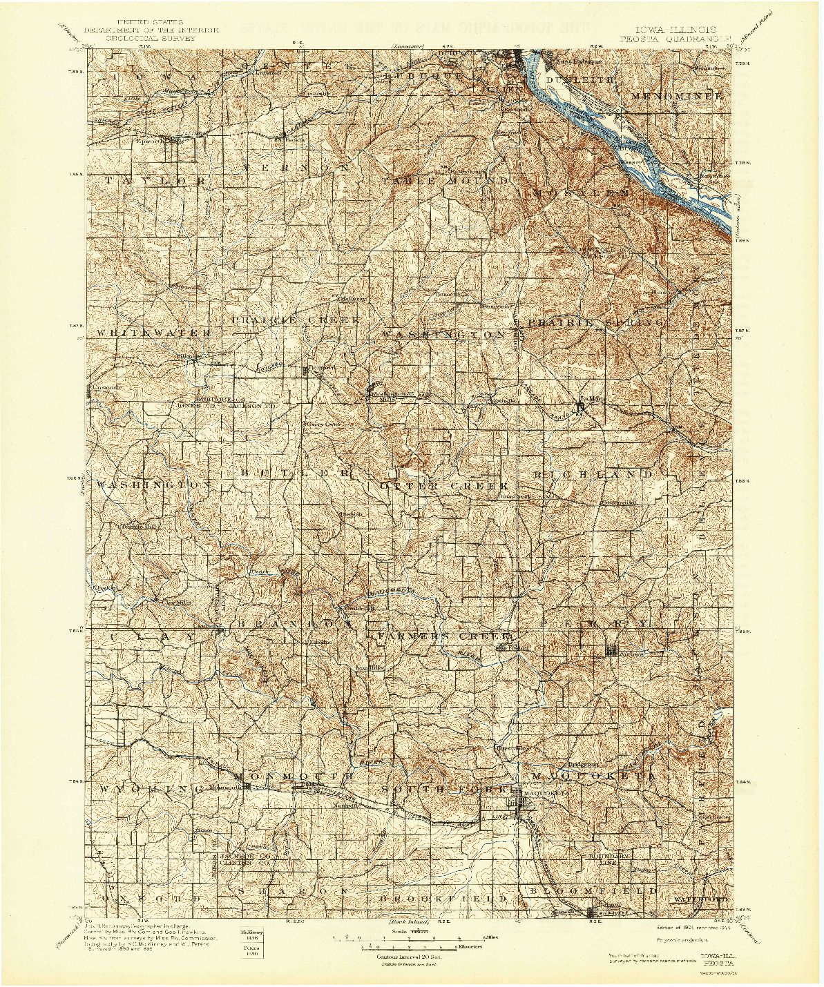 USGS 1:125000-SCALE QUADRANGLE FOR PEOSTA, IA 1901