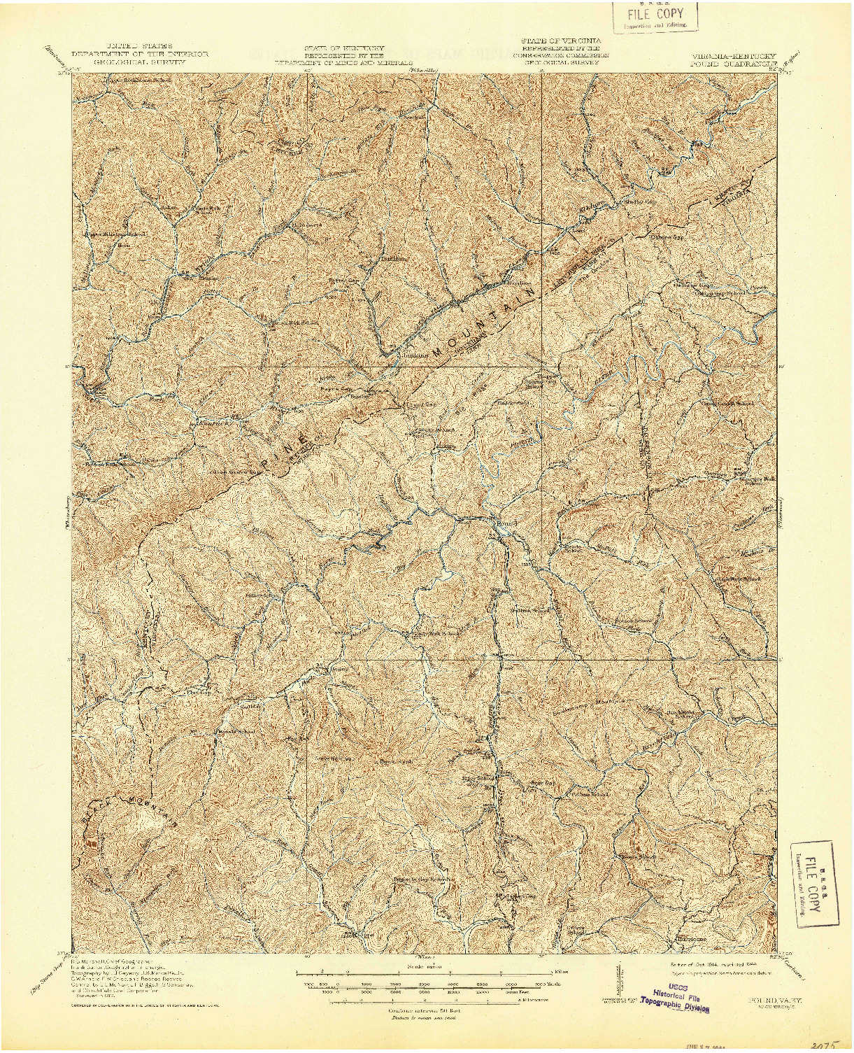 USGS 1:62500-SCALE QUADRANGLE FOR POUND, VA 1914
