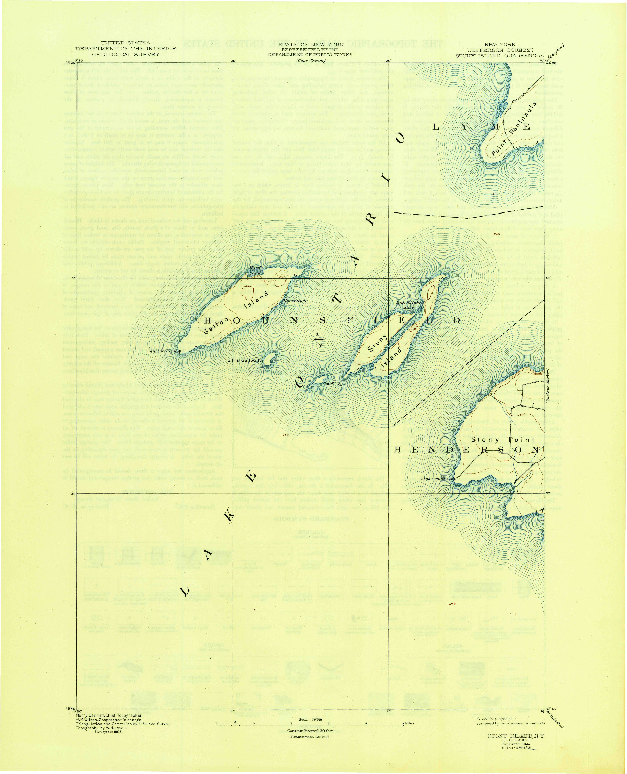 USGS 1:62500-SCALE QUADRANGLE FOR STONY ISLAND, NY 1895