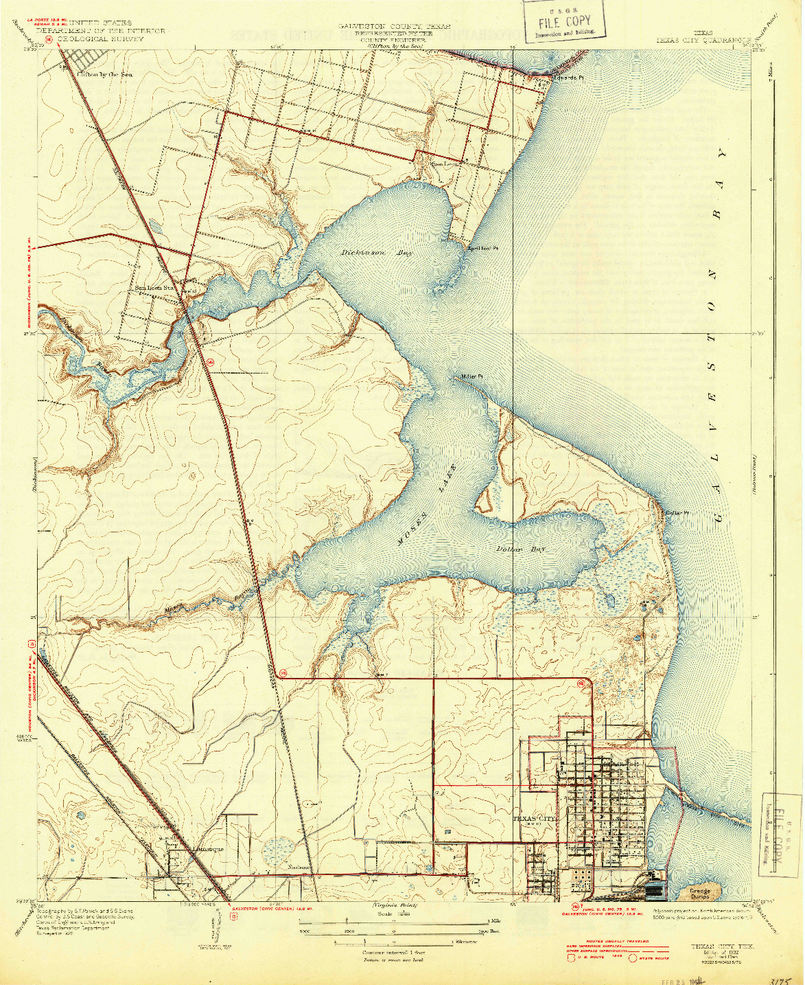 USGS 1:31680-SCALE QUADRANGLE FOR TEXARKANA, TX 1932